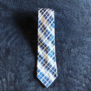 Blue checkered tie